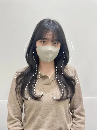 ロング ❤︎︎韓国ヘア❤︎︎ 𝑺𝒉𝒊𝒉𝒐のヘアスタイル