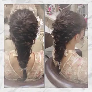 ロング ヘアアレンジ ヘアセット/着付け 𓇼 松本 夏美𓇼のヘアスタイル