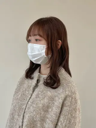 ミディアム ベージュカラー🧸/ 松崎/東区/田中理沙のヘアスタイル