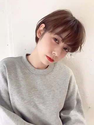 ショート カラー 木村陸弥 似合わせ 透明感カラー🌿のヘアスタイル