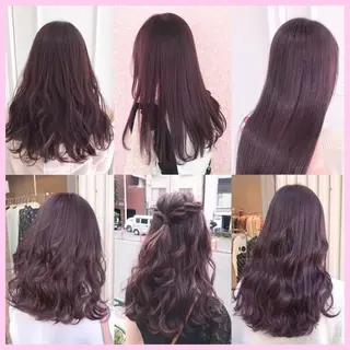 カラー SHIN/レイヤー カット×クロスパーマのヘアスタイル