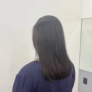 セミロング カラー 透明感/ベージュ/ 顔周り/yuna.のヘアスタイル