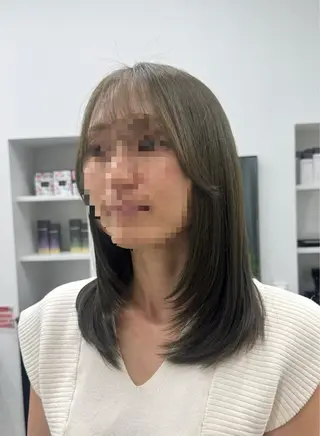 ミディアム カラー BELLE by revo所属・𝘀𝗮𝗲/ 艶髪/ショートボブのヘアスタイル