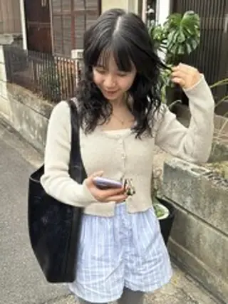 ロング パーマ レイヤーカット ボブパーマNo.1のヘアスタイル