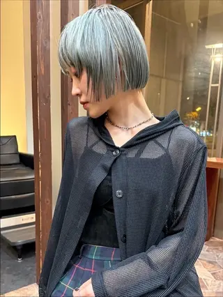 ショート ボブ/ショートボブ/ 岡山駅/別曽遥也のヘアスタイル