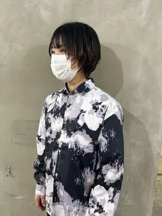 ショート カラー ヘアアレンジ メンズ ササキカズマ〻透明感 〻色落ち〻赤み消しのヘアスタイル