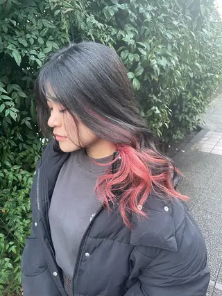 ミディアム カラー 👑派手髪/カット 👑ANRYのヘアスタイル