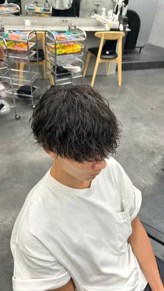 パーマ メンズ 藤平海音/fifth PARKのヘアスタイル