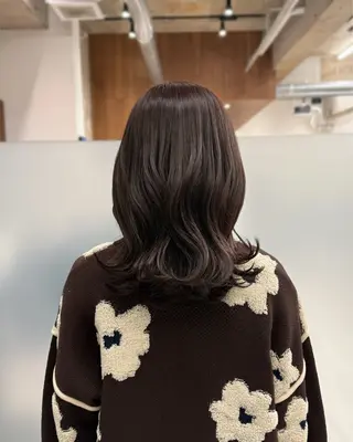 ミディアム カラー 縮毛矯正+モテカラー 🎀✨MIHOのヘアスタイル