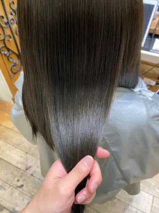 ミディアム カラー パーマ 新宿✨顔周りカット 韓国ヘア/坂本亜裟海のヘアスタイル