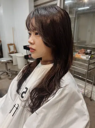 ロング カラー パーマ ヘアアレンジ ショートヘア原宿 fifth コシのヘアスタイル