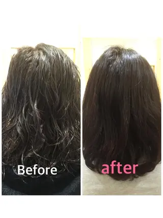 ミディアム セミロング ツヤ髪専門美容師 桑原　和誠のヘアスタイル