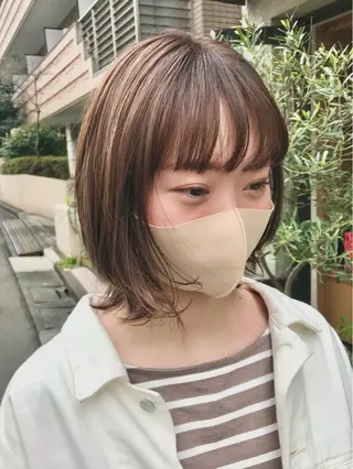 ショート カラー 木村陸弥 似合わせ 透明感カラー🌿のヘアスタイル