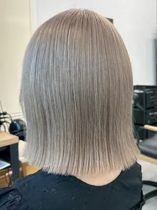 ミディアム カラー 韓国/ハイトーン/ ボブ🎀MIKU🎀のヘアスタイル