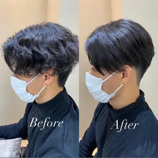 パーマ メンズ 梅田中崎町メンズ 美容師ユースケのヘアスタイル