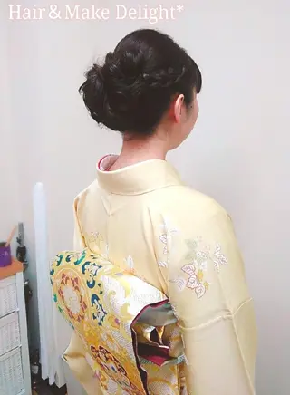 セミロング ヘアアレンジ Hair&Make  Delight*のヘアスタイル