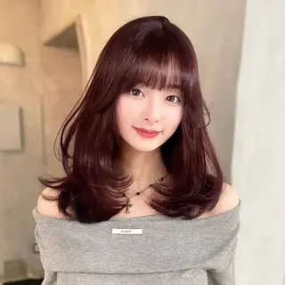 セミロング カラー モテ韓国ヘア/ レイヤー🤍RIKAのヘアスタイル
