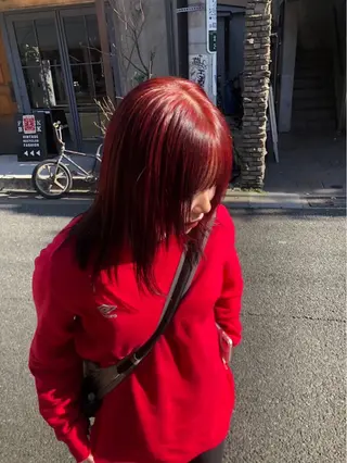 カラー 抜け感レイヤー🎶 ハイトーン/りりのヘアスタイル