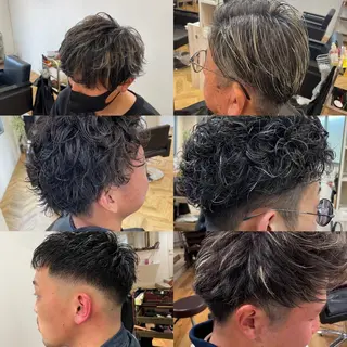 メンズ ハイトーン髪質改善 家中貴典のヘアスタイル