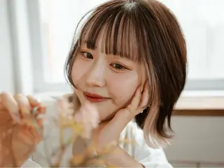 ミディアム カラー 汐見 悠佑のヘアスタイル