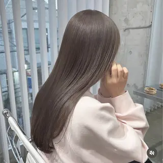 ロング カラー 高橋大樹/グレージュ 透明感/髪質改善のヘアスタイル