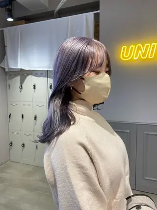 ミディアム カラー 韓国/トレンド レイヤー【101】のヘアスタイル