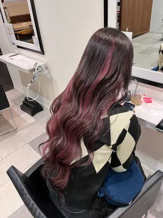 ロング カラー 中原 優美のヘアスタイル