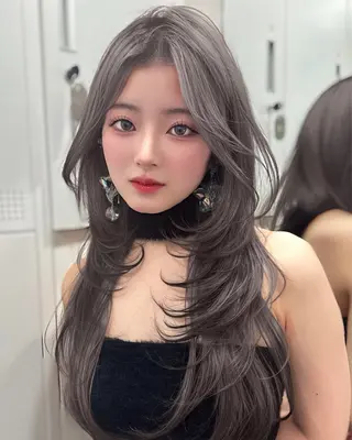 ミディアム レイヤー/韓国❣️ 髪質改善/e_kiのヘアスタイル