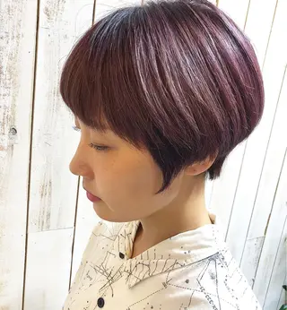 ショート カラー hair salon Ranun髪質改善のヘアスタイル