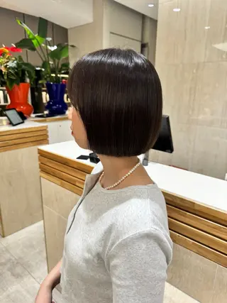 ショート カラー ボブ/ハイトーン あべまさきのヘアスタイル