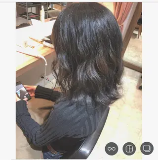 ミディアム カラー 韓国風/オシャレ /縮毛矯正/滝口琴未のヘアスタイル