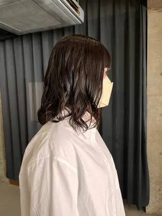 ミディアム パーマ ロングパーマ木村 ボブパーマのヘアスタイル