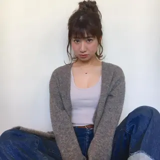 ショート カラー ヘアアレンジ 薬院:今泉/上川美幸 大人ヘア/暗髪カラーのヘアスタイル