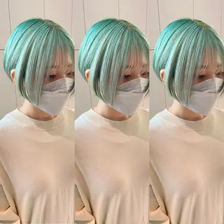 ショート 💜ハイトーン💛 マジカルかいちゃんのヘアスタイル