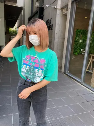 ショート カラー パーマ ヘアアレンジ メンズ キッズ ネイル マツエク・マツパ umu.［韓国ヘア /ダウンパーマ］のヘアスタイル