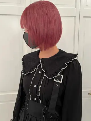 カラー ブリーチカラー🎀 韓国風/寺門美優のヘアスタイル