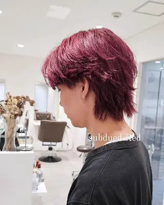 ミディアム カラー メンズ E Komo hair所属・Wow❕E Komo hair 永井一輝のヘアスタイル