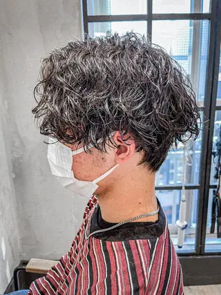 ショート パーマ メンズ amie高崎所属・高崎メンズパーマ 髪質改善TAKEのヘアスタイル