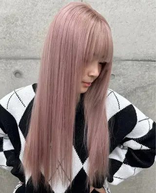 ロング LINOET名古屋所属・ダブルカラー🩶上村 純妃🩶名駅徒歩5分のヘアスタイル