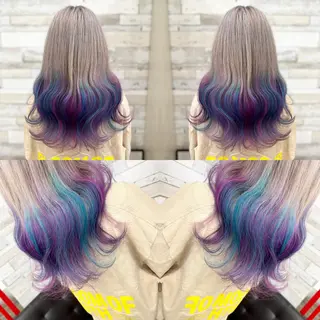 ロング カラー "PEPPU "所属・🌈推し色派手髪 ハイトーンShinのヘアスタイル