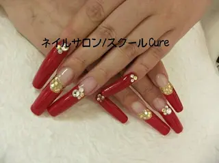 ロング ネイル ネイルサロン Cureのネイルデザイン