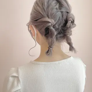 ヘアアレンジ レイヤーカット/ ハイトーンchimiのヘアスタイル