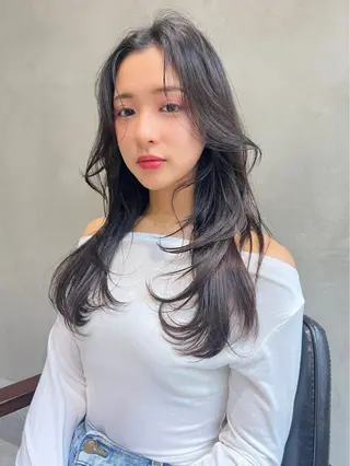 ロング カラー ヘアアレンジ 🫧似合わせ／透明感 カラー🫧　ハルヒのヘアスタイル