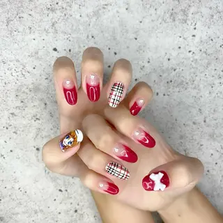 ロング カラー パーマ ヘアアレンジ メンズ キッズ ネイル マツエク・マツパ Salon Ｋのネイルデザイン