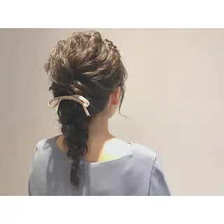 セミロング ヘアアレンジ なかにし まゆみのヘアスタイル