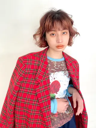 ショート カラー Hair & make Lamp所属・梅田のブリーチ特化 美容師KAI🥰のヘアスタイル