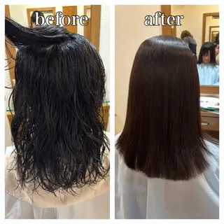 セミロング エクリ麻布十番店所属・髪質改善/ 縮毛矯正/相原聡のヘアスタイル