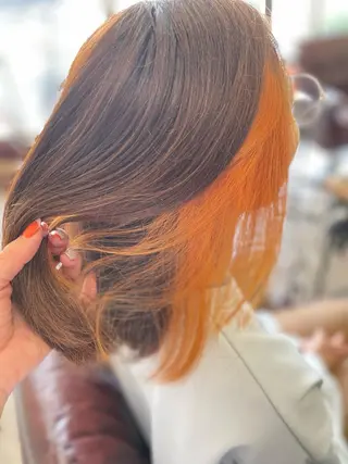 ミディアム カラー HAIR MAKE Avalon 橋本店所属・💎白髪染めも対応 🙆👌山本明菜のヘアスタイル