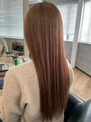 ロング SALOWIN心斎橋Suite店所属・ブリーチ毛にもできる 縮毛矯正|鷹司郎のヘアスタイル