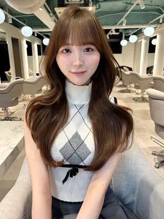 ロング レイヤーカット/ 韓国girly🤍楓のヘアスタイル